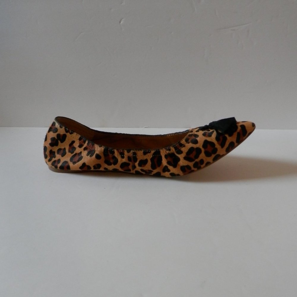 J.Crew Calf Hair Cheetah Print Ballerina Flats - Picture 9 of 12